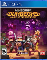 Minecraft Dungeons Ultimate Edition game box for PlayStation 4
