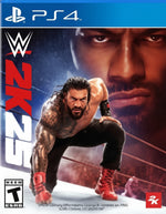 WWE 2K15 game cover for PS4 with a character in red and black attire.