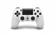 PlayStation 4 White gaming controller on a white background