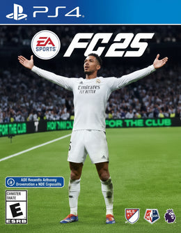 Cover of FC 25 video game for PS4 with a player celebrating.