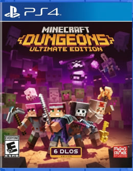 Minecraft Dungeons Ultimate Edition game box for PlayStation 4