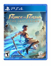 Video game case for 'Prince of Persia: The Lost Crown' on PS4 with Ubisoft logo.