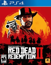 Box art for 'Red Dead Redemption II' on a PS4 console.